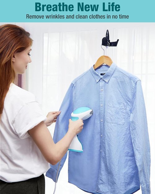Beautural Steamer for Clothes - Portable Handheld Fabric Wrinkle Remover | Fast 30-Second Heat-Up, Auto-Off, Large Tank