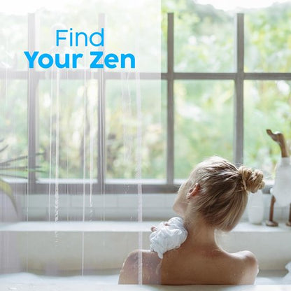 ZENO Clear Shower Curtain Liner – 72" x 72" Premium PEVA Liner with Rustproof Grommets & 3 Magnets – Waterproof, Lightweight Bathroom Curtain Set