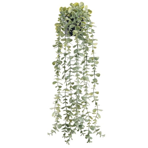 Der Rose 1Pcs Fake Plants Hanging Artificial Potted Faux Eucalyptus Plants for Modern Boho Farmhouse Bathroom Office Desk Wall Art Shelf Living Room Aesthetic Decor Indoor