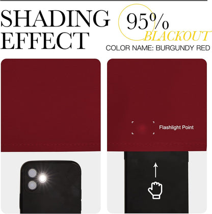 NICETOWN Burgundy Red Blackout Curtains - Thermal Insulated Drapes for Bedroom | 78" Length, 2 Panels, 42" Wide