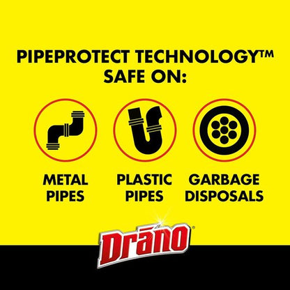 Drano Max Gel Drain Clog Remover - Unclogs Hair & Soap Scum | 42 oz (Pack of 2)