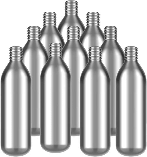 GreatWhip Argon Gas Capsules Compatible with Wine Preservation Systems (10 Packs) - Silver, Plastic, Cyclindrical Bottle Stopper for Wine Preservation