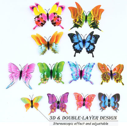 OPSEAM 3D Butterfly Wall Decor - 48 PCS Magnetic Stickers for Party Decorations