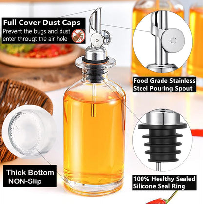 Pafusen 2 Pack Weighted Liquor Pour Spout, Auto Flip Olive Oil Dispenser Spout, Pour Spout for Liquor Bottles, Olive Oil Spout, Bottle Pourers for Alcohol Wine Syrup Home Bar Accessories Rose Gold