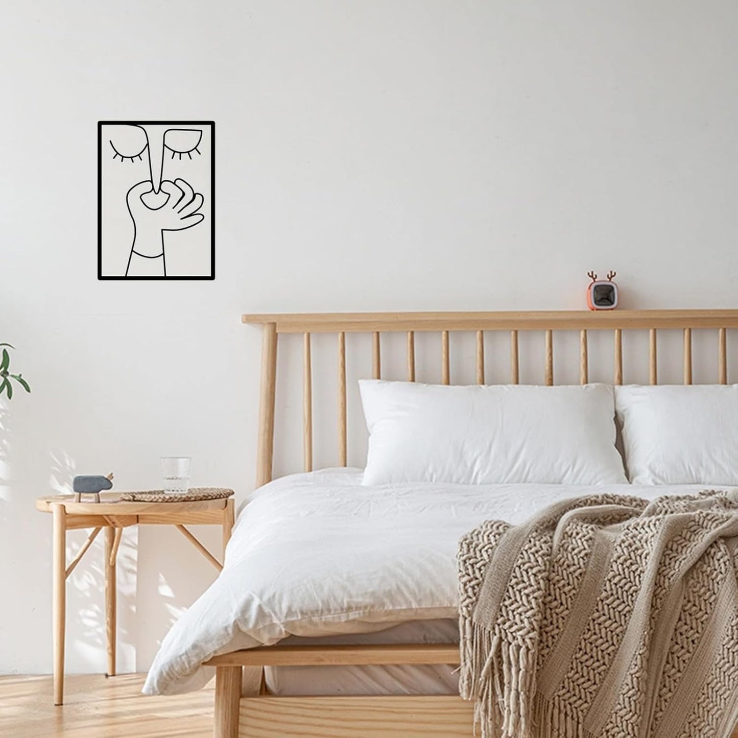 BOBOAR Bathroom Sign Decor - Modern Funny Black & White Wall Art for Restroom | Stylish Prints