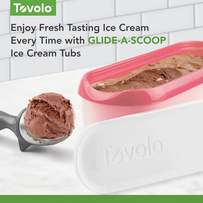 Tovolo Ice Cream Container - 1.5 Quart Flamingo Pink Tub | BPA-Free, Insulated & Reusable