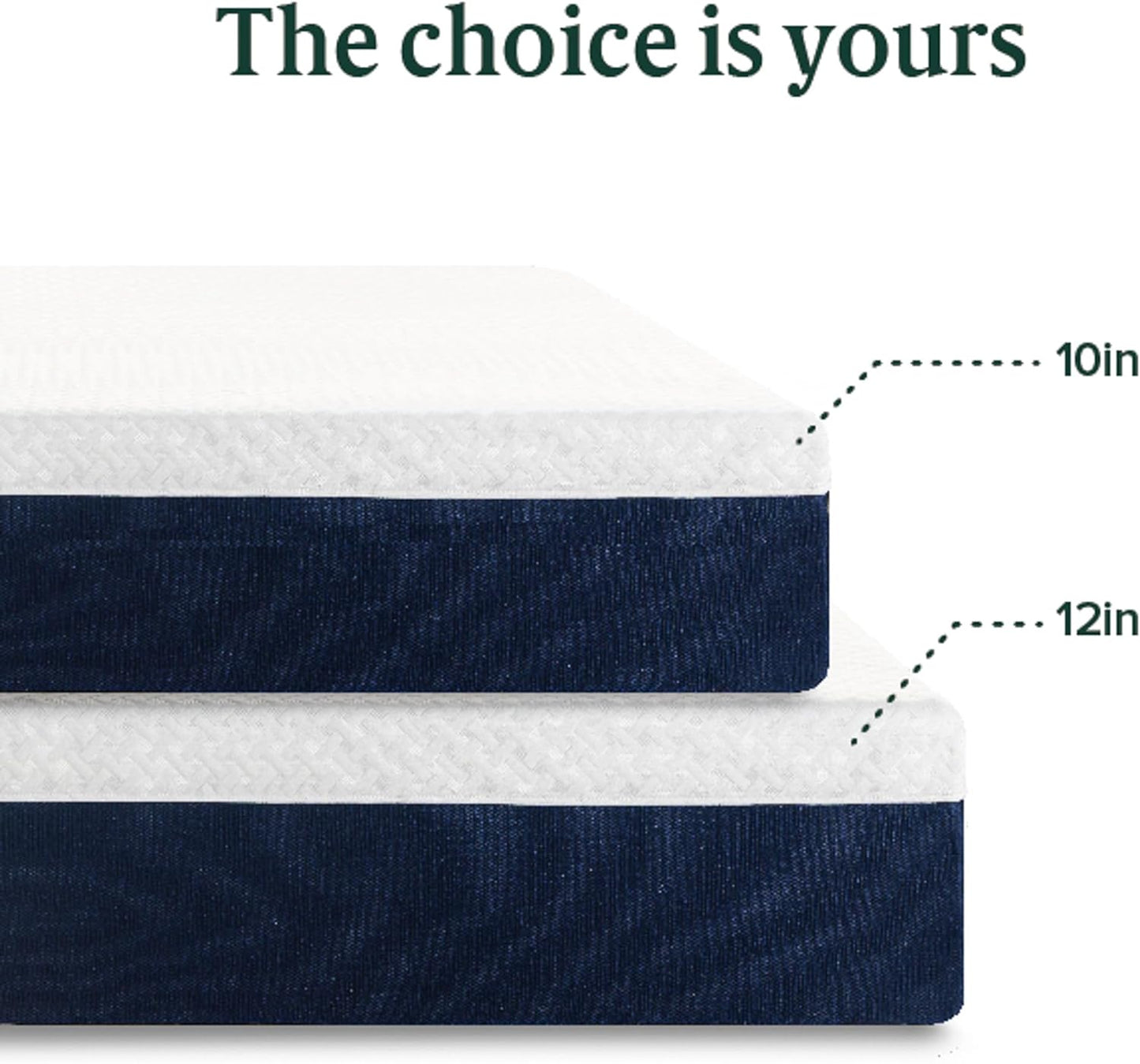 ZINUS 10 Inch Queen Hybrid Mattress - Cooling Comfort, Medium Firm, Fiberglass Free, Motion Isolation
