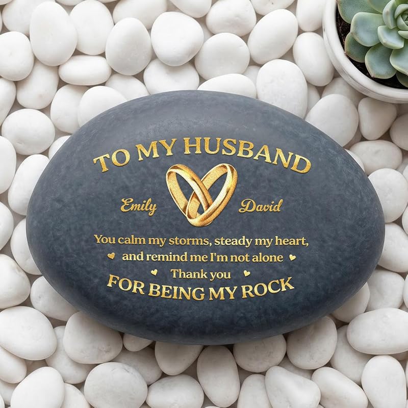 Thank You For Being My Rock Personalized Decorative Stone