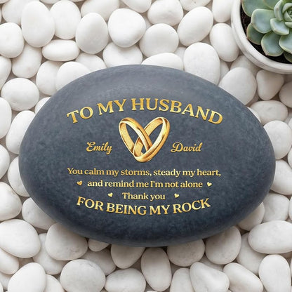 Thank You For Being My Rock Personalized Decorative Stone