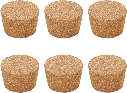 OLYCRAFT 6Pcs Large Cork Stoppers 1.7-2 Inch Cork Bottle Stoppers Tapered Corks Plugs Corks Canning Jar Lids Wood Tapered Plugs Wooden Taper Stopper for Kitchen Mason Jars Wedding Favor Canning