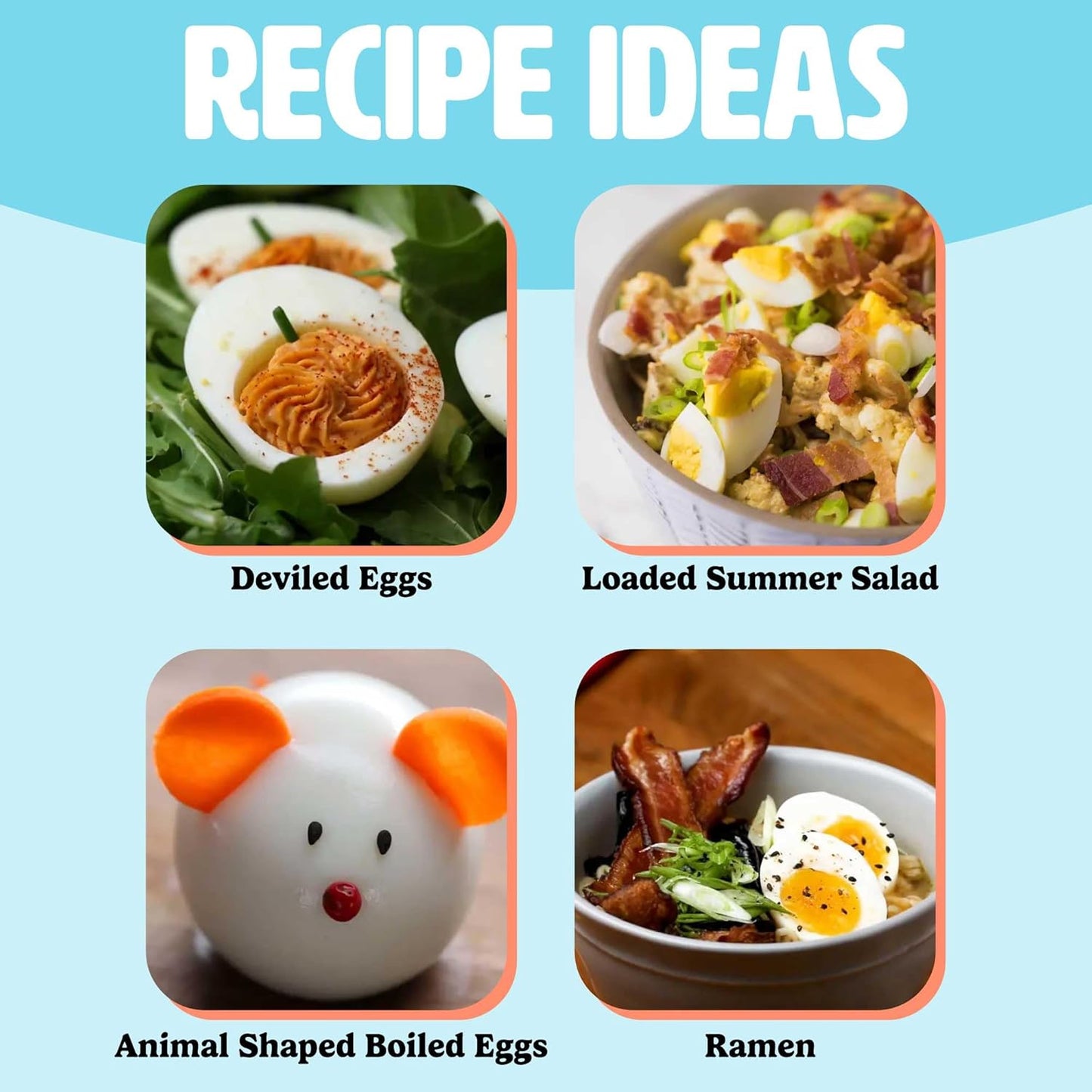 Tasty Mini Egg Cooker - 5-Egg Capacity for Perfect Hard Boiled Eggs & Omelets | Auto Shut Off, Aqua