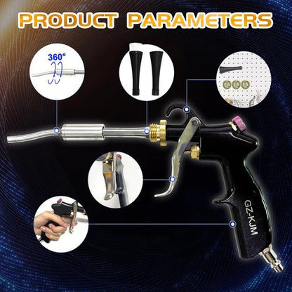 Air Blow Gun | High-Pressure Car Interior Cleaning Tool with Nozzle & Dusting Brush - Efficient Dirt Removal