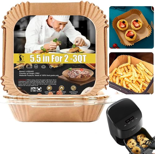 Cosori Air Fryer Liners - Disposable Mini Liners for 2-3 Qt Air Fryers | Perfect for Instant Vortex & Chefman