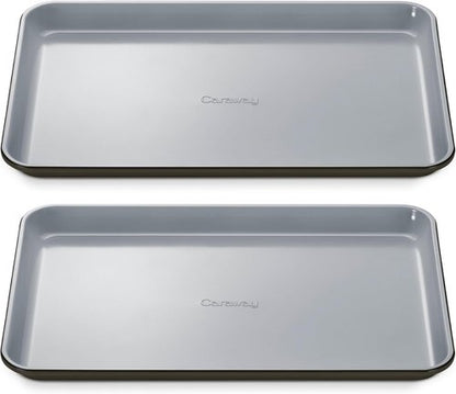 Caraway Non-Stick Ceramic Baking Sheet | Naturally Slick & Non-Toxic | Medium 15" x 10" - Black