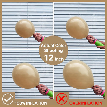 PartyWoo Cream Balloons - 120 Pcs in Beige, Ivory & Nude | Perfect for Graduation & Baby Showers