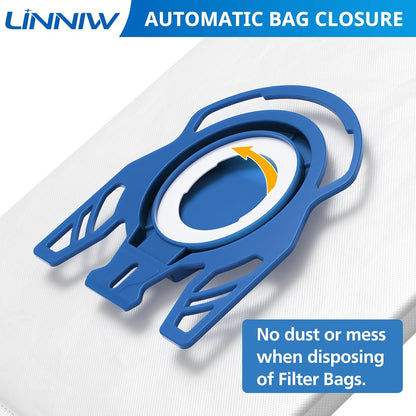 Miele 3D Airclean Vacuum Bags - 20 Pack Compatible with Classic C1, Complete C1-C3, S2-S8 Series