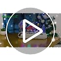Animated Christmas Camper Village Scene with Skating & Lights - Multicolor