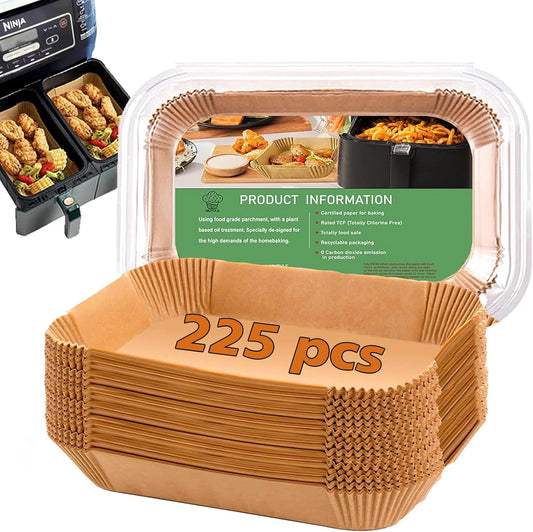 Ninja Air Fryer Liners - Disposable Parchment Paper for Dual DZ201 | Rectangle Accessories