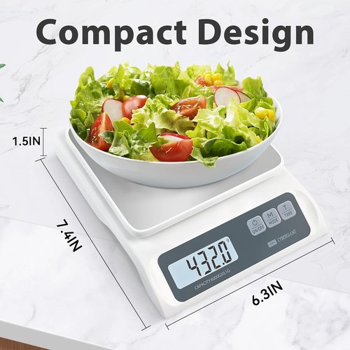 CYBERGIANT Precision Digital Food Scale - 13lb Capacity, Stainless Steel Platform & LCD Display for Meal Prep