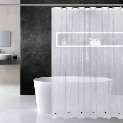 Barossa Design Shower Curtain Liner with 6 Magnets - Heavy Duty PEVA Plastic Shower Curtain for Bathroom, Waterproof Vinyl & See Through Bath Liner, Metal Grommets - Clear, 72x72