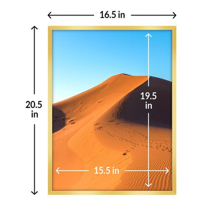 LaVie Home 16x20 Picture Frame for Wall Display, 16x20 Gold Picture Frame with HD Plexiglas, 16 x 20 Poster Frame 1 Pack, Display Frame for Vertical or Horizontal, Classic Collection