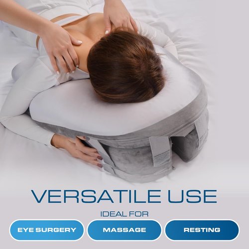 Kolbs Face Down Pillow - Post Eye Surgery Vitrectomy Relief | Dual-Sided Warm & Cool Memory Foam