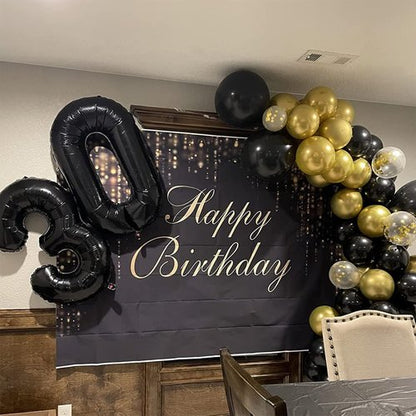 Black Number 0 Balloon by [Brand Name] - 40 Inch Large Foil Mylar Helium Balloon for Birthday & Graduation Celebrations