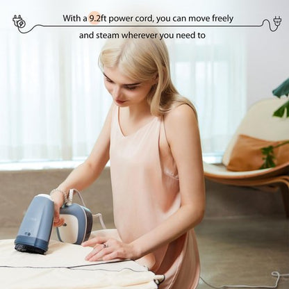 YIKA Steamer for Clothes, 30s Heat Up, 300ml Water Tank, Portable Garment & Clothing Wrinkle Remover, Travel Steam Iron with 25 Minutes Continuous Steam for All Kinds of Fabrics