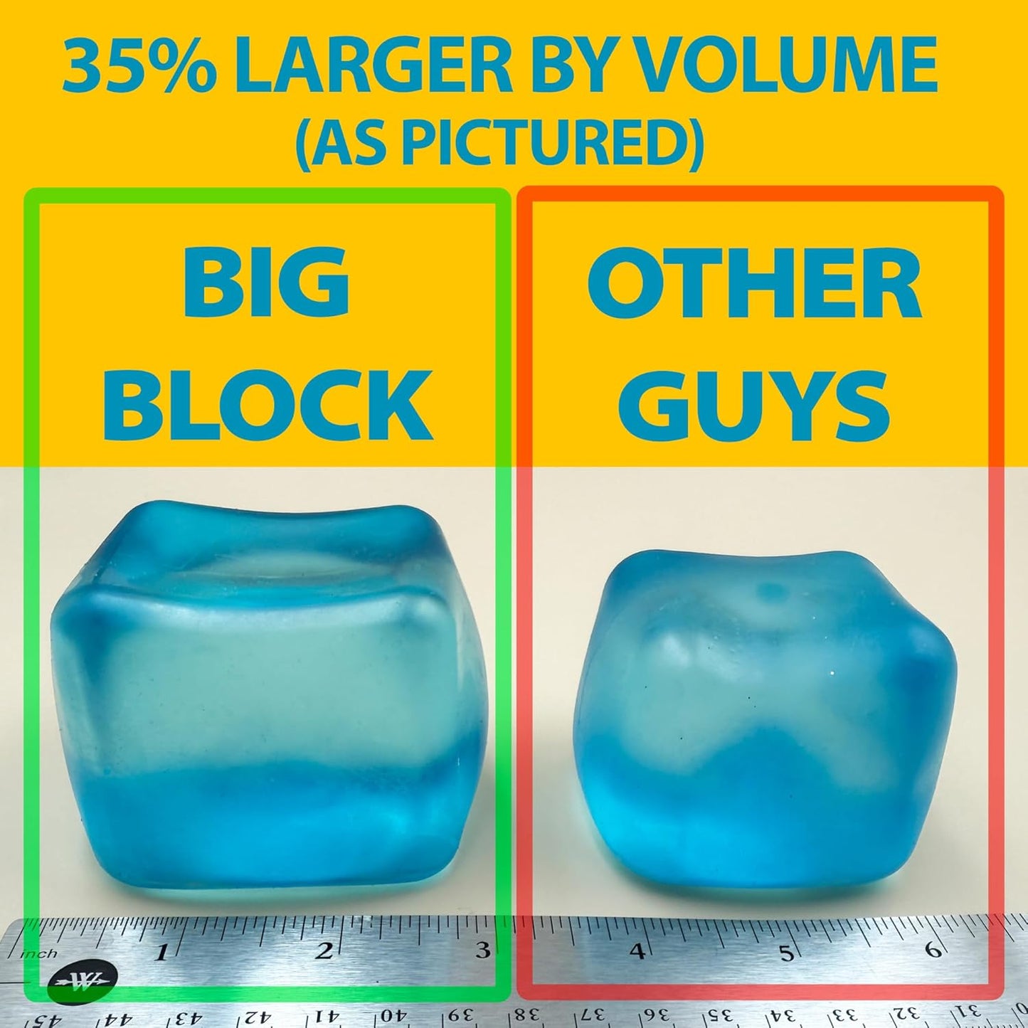 Premium Squeez'M Cube - 35% Larger Sensory Fidget Toy for Stress Relief & Focus | Colorful & Durable, ASTM Certified 3+