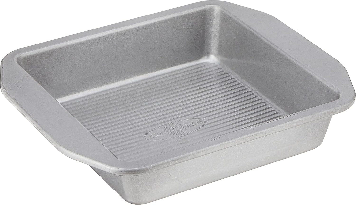 USA Pan 8-Inch Square Cake & Brownie Pan - Aluminized Steel Bakeware Classic