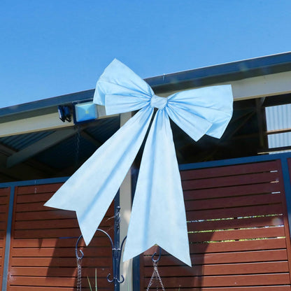 Skiennix Large Blue Coquette Bow - 27.6 x 21.7 Inch Wall Decor for Birthdays & Showers
