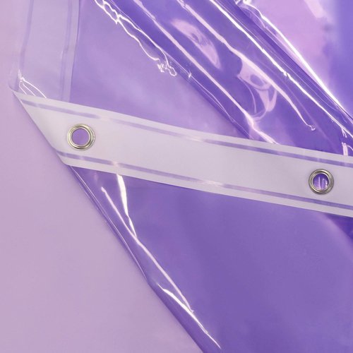 Barossa Design Extra Long Shower Curtain Liner with 3 Magnets - 72" x 84" XL, Waterproof PEVA Lightweight Shower Liner for Bathroom, PVC Free, Metal Grommets - Clear Lavender, 72x84