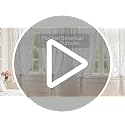 Ivory White 3D Floral Semi Sheer Curtains Set - 52W x 84L, 2 Panels, Pack of 2