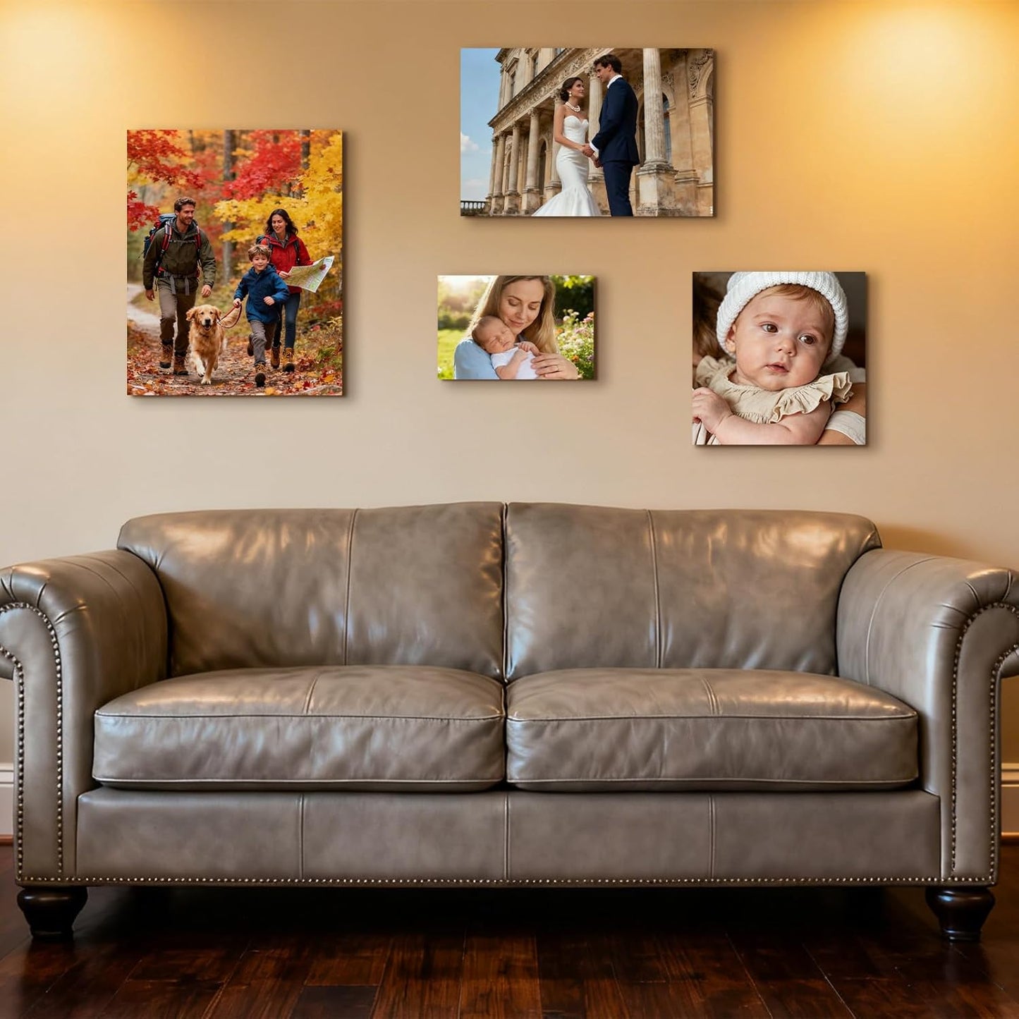 WFENJEW Custom Canvas Prints - Personalized Wall Art for Bedroom, Living Room, Wedding & Family (6" L x 8" W)