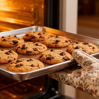 Skiennix Stainless Steel Baking Sheets - 4-Piece Set for Cooking & Roasting | 17.6 x 12.4 x 1 Inch