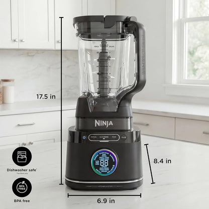 Ninja Kitchen System - All-in-One Food Processor & Blender | 8-Cup Bowl & 24 oz. To-Go Cup | 1800 Peak Watt | Black
