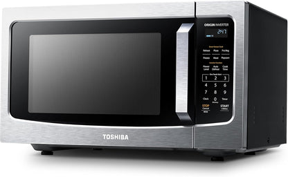 TOSHIBA Countertop Microwave Oven - Inverter Technology & Smart Sensor | 1.6 Cu.ft, Stainless Steel