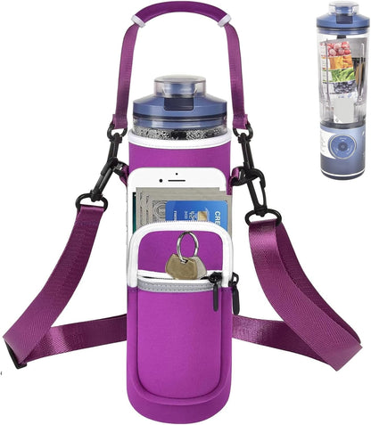 SAIKA Personal Blender Bag - Portable Carrying Case for Ninja Blast Max BC251/BC151 | Reflective Strip, Shoulder Strap, Purple