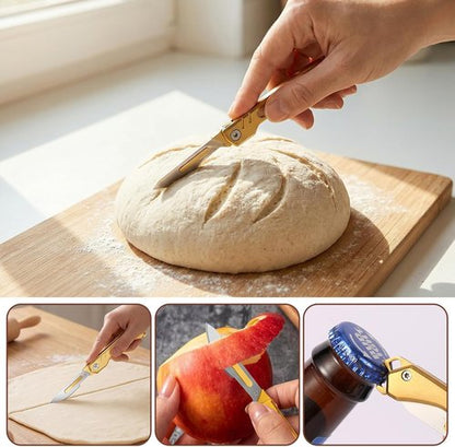 Bread Lame | Sourdough Scoring Tool with 10 Razor Blades - Portable & Folding Design for Perfect Baking