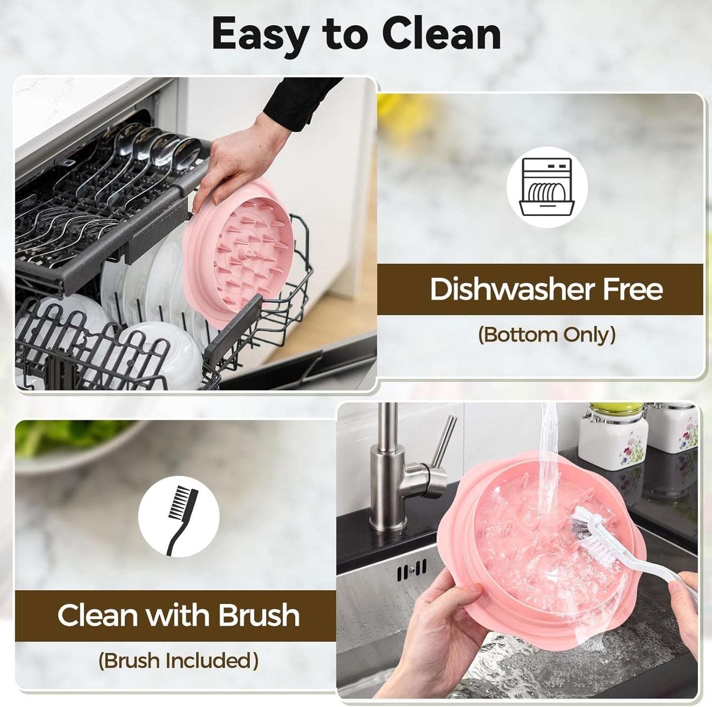 Ukeetap 10" Pro Chicken Shredder Tool - BPA-Free Ergonomic Meat Grinder with Anti-Slip Base, Pink