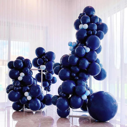 Navy Blue Balloons - 100 Pack of 12-Inch Round Helium Balloons for Graduation & Birthday Decor