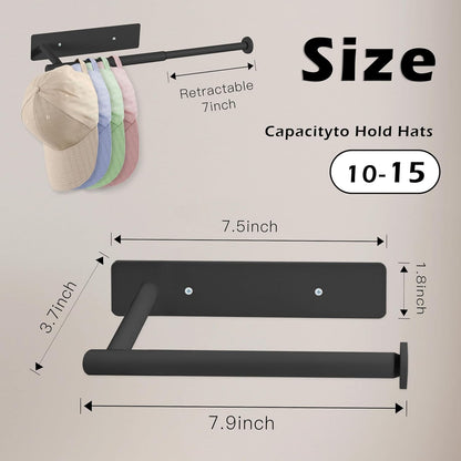 Skiennix Hat Rack - Versatile Door & Wall Organizer for Baseball Caps - Space-Saving Design