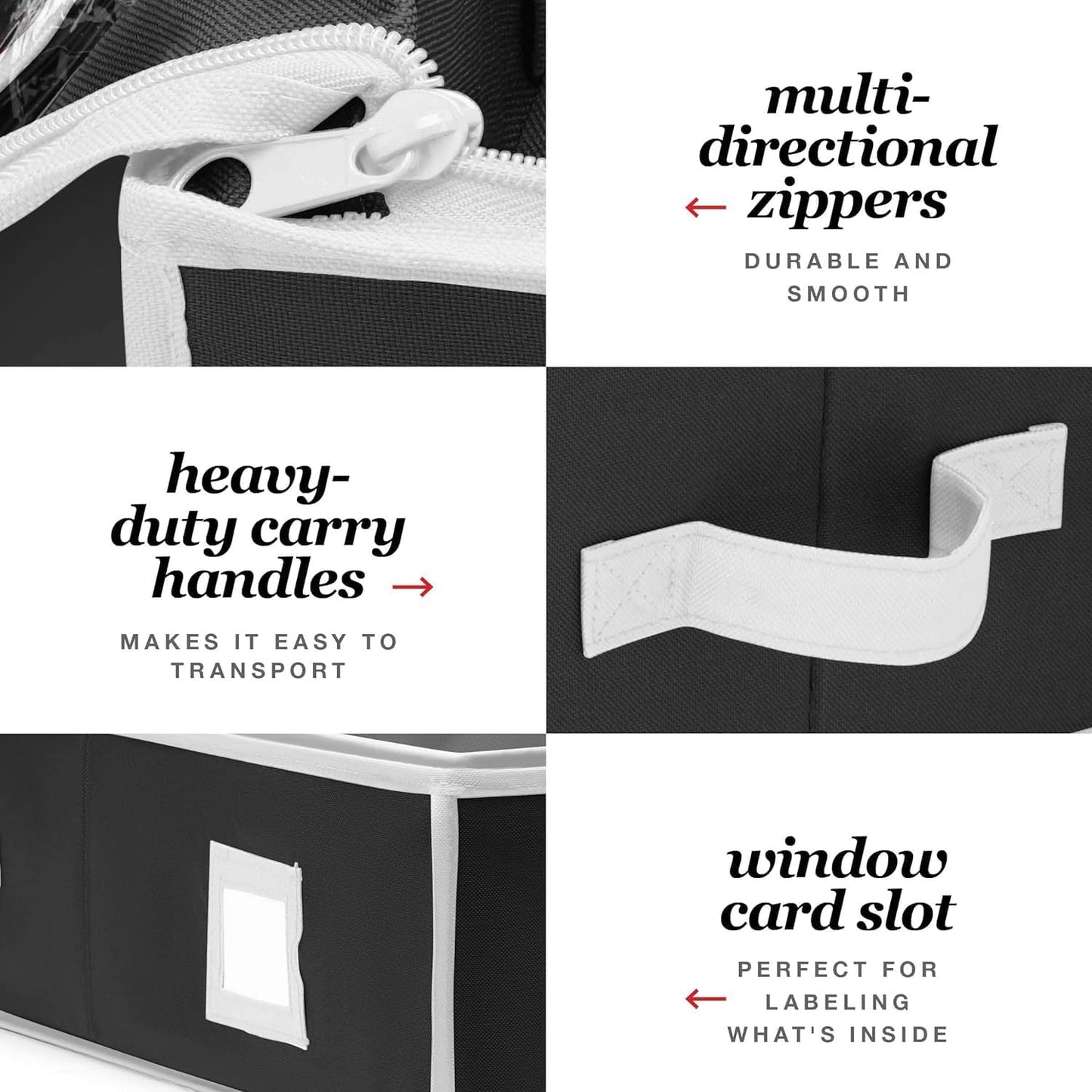 Premium Wrapping Paper Organizer - Heavy Duty Gift Wrap Holder with Extra Pockets | Fits Up to 27 Rolls (Black)