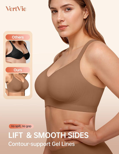 Vertvie Wireless Push-Up Bra - Seamless Full Coverage Comfort for Everyday Wear | Regular & Plus Sizes