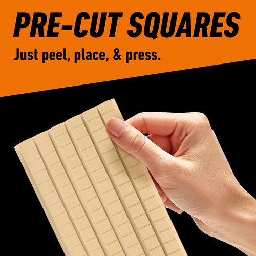 Gorilla Mounting Putty - Non-Toxic, Removable & Repositionable Wall Putty | Natural Tan, 84 Pre-Cut Squares