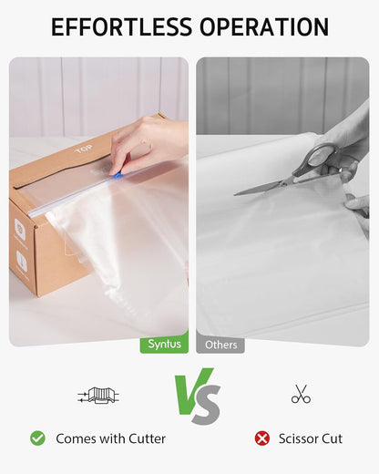Syntus Vacuum Sealer Bags Roll - 11" x 150' Heavy-Duty BPA-Free Food Storage with Cutter