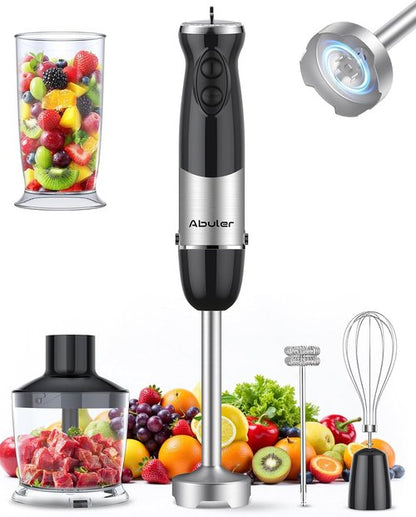 Immersion Blender 1000W - 5-in-1 Handheld Stick Blender with 12 Speeds & BPA-Free Accessories