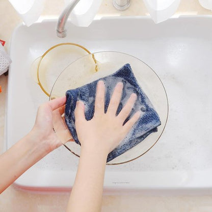 Homaxy 100% Cotton Dish Cloths - Ultra Soft, Absorbent & Quick Drying | 12-Pack, Navy Blue, 12 x 12 Inches