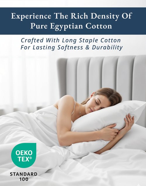 100% Egyptian Cotton Sheets Queen Size - Naturally Cooling & Breathable 4 Piece Silky Sateen Weave Queen Sheet Set, Ultra-Soft & Durable Hotel Luxury Sheets with 15" Snug Fit Deep Pockets - White