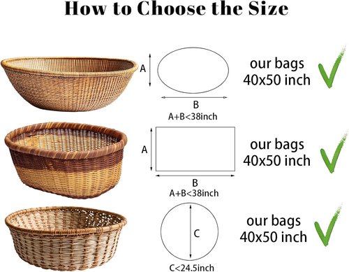 6PCS Extra Large Cellophane Gift Bags 40x50 Inch Easter Clear Cellophane Wrap Storage Bags for Easter Gift Baskets Decorations Baby Bridal Shower Wedding Party Favor Birthday Candy 2.5 Mil Thick